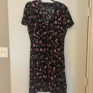 Madewell Black Floral Dress